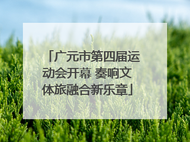 广元市第四届运动会开幕 奏响文体旅融合新乐章