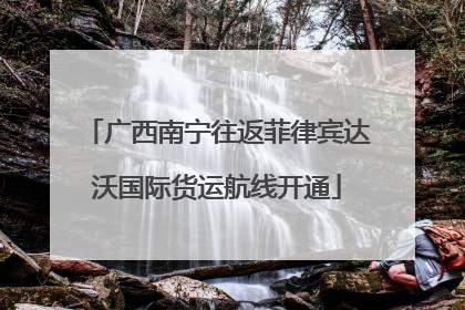广西南宁往返菲律宾达沃国际货运航线开通
