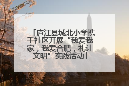 庐江县城北小学携手社区开展“我爱我家，我爱合肥，礼让文明”实践活动