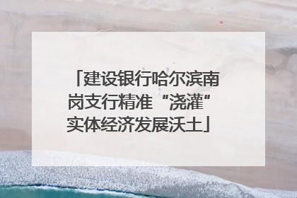 建设银行哈尔滨南岗支行精准“浇灌”实体经济发展沃土