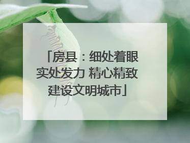 房县：细处着眼 实处发力 精心精致建设文明城市