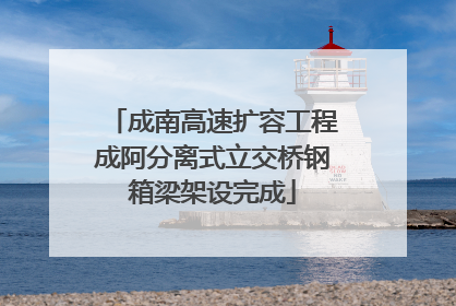 成南高速扩容工程成阿分离式立交桥钢箱梁架设完成