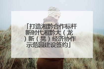 打造湘黔合作标杆 新时代湘黔大（龙）新（晃）经济协作示范园建设签约