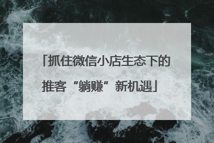 抓住微信小店生态下的推客“躺赚”新机遇