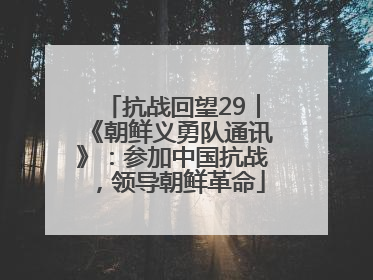 抗战回望29︱《朝鲜义勇队通讯》：参加中国抗战，领导朝鲜革命