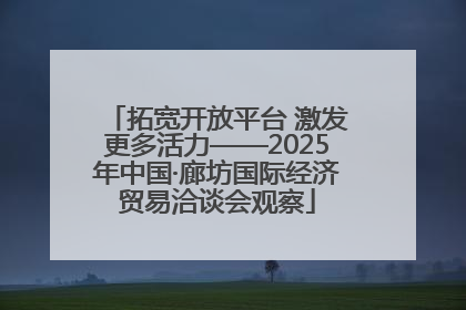 拓宽开放平台 激发更多活力——2025年中国·廊坊国际经济贸易洽谈会观察