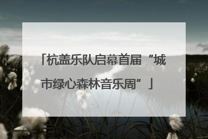 杭盖乐队启幕首届“城市绿心森林音乐周”