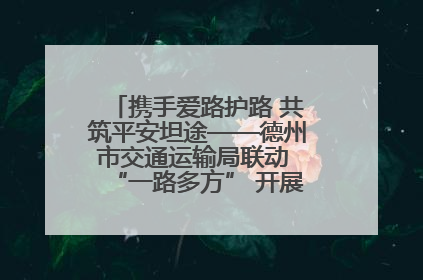 携手爱路护路 共筑平安坦途——德州市交通运输局联动 “一路多方” 开展路政宣传月活动