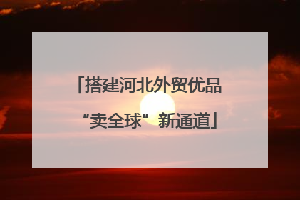 搭建河北外贸优品“卖全球”新通道