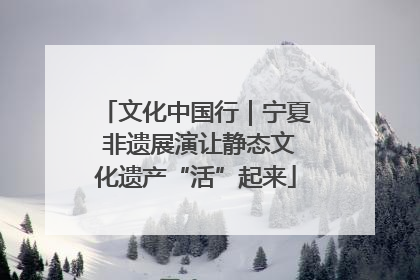 文化中国行｜宁夏 非遗展演让静态文化遗产“活”起来