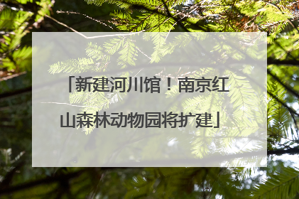 新建河川馆！南京红山森林动物园将扩建