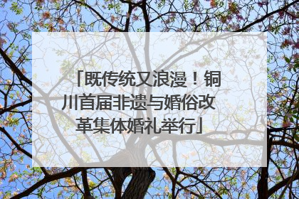 既传统又浪漫！铜川首届非遗与婚俗改革集体婚礼举行