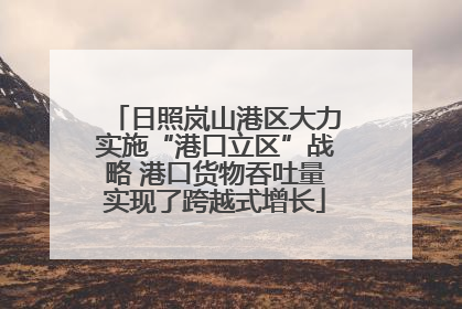 日照岚山港区大力实施“港口立区”战略 港口货物吞吐量实现了跨越式增长
