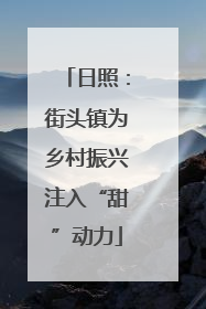 日照：街头镇为乡村振兴注入“甜”动力