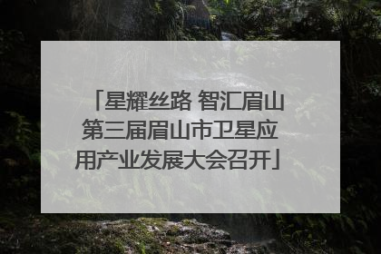 星耀丝路 智汇眉山 第三届眉山市卫星应用产业发展大会召开