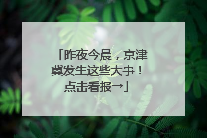 昨夜今晨，京津冀发生这些大事！点击看报→