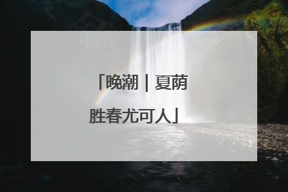 晚潮｜夏荫胜春尤可人