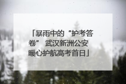 暴雨中的“护考答卷” 武汉新洲公安暖心护航高考首日