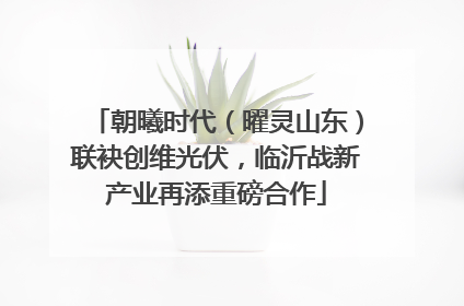 朝曦时代（曜灵山东）联袂创维光伏，临沂战新产业再添重磅合作