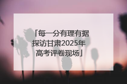 每一分有理有据 探访甘肃2025年高考评卷现场