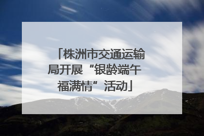 株洲市交通运输局开展“银龄端午福满情”活动