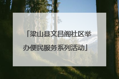 梁山县文昌阁社区举办便民服务系列活动