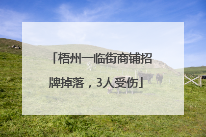 梧州一临街商铺招牌掉落，3人受伤