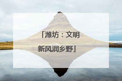 潍坊：文明新风润乡野