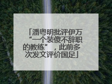 潘粤明批评伊万“一个装傻不辞职的教练”，此前多次发文评价国足