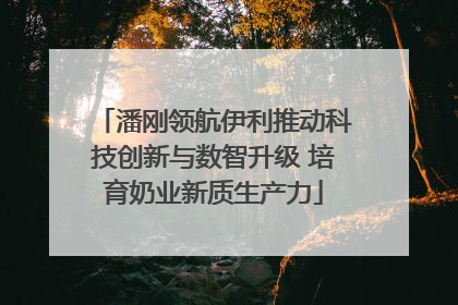 潘刚领航伊利推动科技创新与数智升级 培育奶业新质生产力