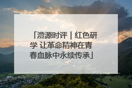 澧源时评｜红色研学 让革命精神在青春血脉中永续传承