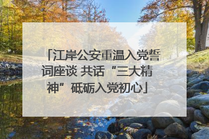 江岸公安重温入党誓词座谈 共话“三大精神”砥砺入党初心