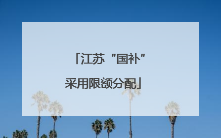 江苏“国补”采用限额分配