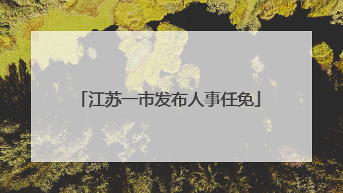 江苏一市发布人事任免