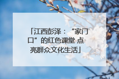 江西彭泽：“家门口”的红色课堂 点亮群众文化生活