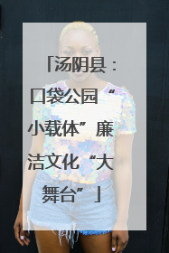 汤阴县：口袋公园“小载体”廉洁文化“大舞台”