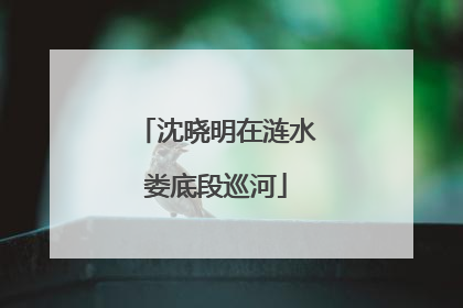 沈晓明在涟水娄底段巡河