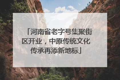 河南省老字号集聚街区开业，中原传统文化传承再添新地标
