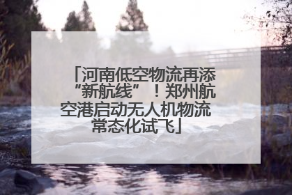 河南低空物流再添“新航线”！郑州航空港启动无人机物流常态化试飞