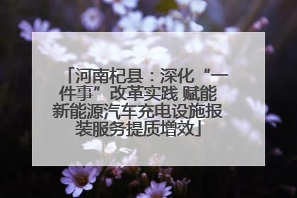 河南杞县：深化“一件事”改革实践 赋能新能源汽车充电设施报装服务提质增效
