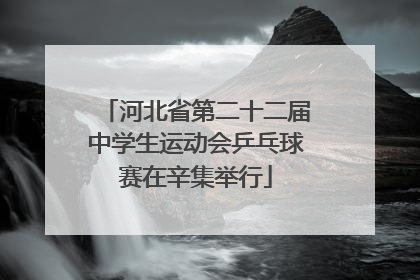 河北省第二十二届中学生运动会乒乓球赛在辛集举行