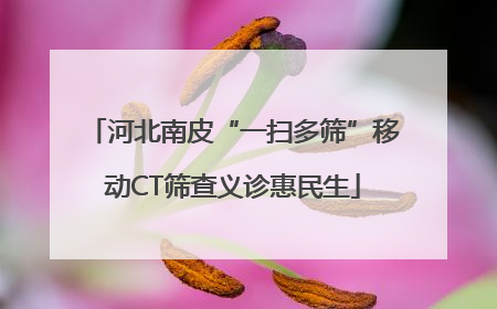 河北南皮“一扫多筛”移动CT筛查义诊惠民生