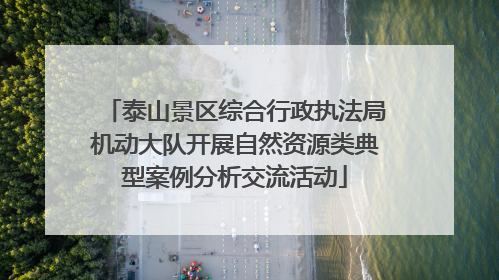 泰山景区综合行政执法局机动大队开展自然资源类典型案例分析交流活动
