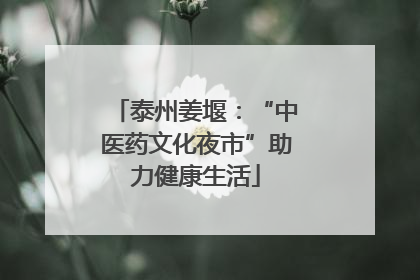 泰州姜堰：“中医药文化夜市”助力健康生活