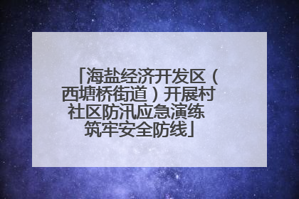 海盐经济开发区（西塘桥街道）开展村社区防汛应急演练 筑牢安全防线