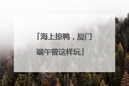 海上掠鸭，厦门端午曾这样玩