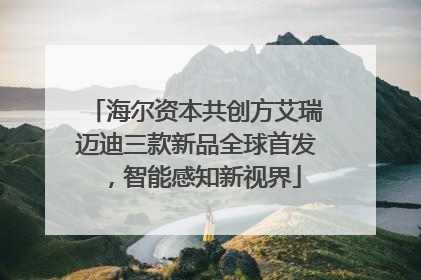 海尔资本共创方艾瑞迈迪三款新品全球首发，智能感知新视界
