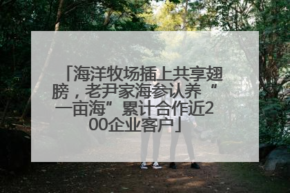 海洋牧场插上共享翅膀，老尹家海参认养“一亩海”累计合作近200企业客户