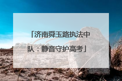 济南舜玉路执法中队：静音守护高考