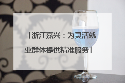 浙江嘉兴：为灵活就业群体提供精准服务